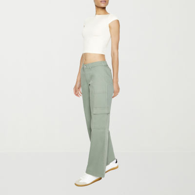 Forever 21 Low Rise Twill Pant Womens Straight Cargo Pant-Juniors