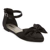 Mixit Womens Jaguar Pointed Toe Ballet Flats, 7 Medium, Black