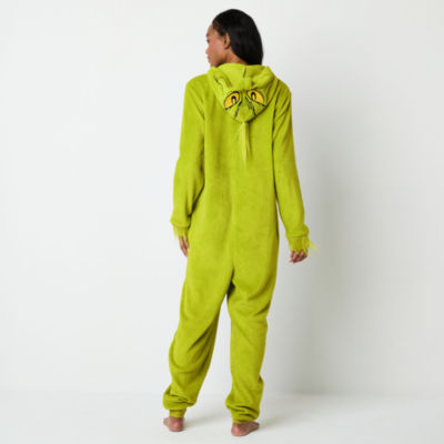 Unisex Adult Dr. Seuss Grinch Fleece Long Sleeve One Piece Pajama