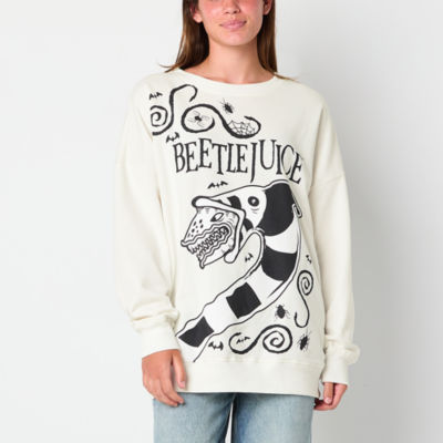 Juniors Beetlejuice The Movie Crew Fleece Womens Crew Neck Long Sleeve Beetlejuice Sweatshirt