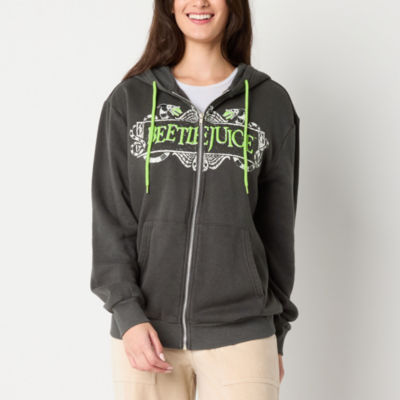 Juniors Beetlejuice The Movie Full Zip Womens Long Sleeve Beetlejuice Zipper Hoodie