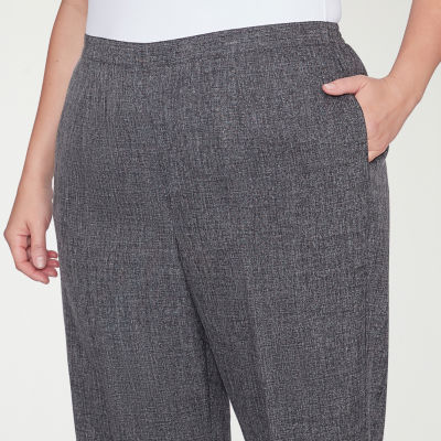 Alfred Dunner Womens Straight Pull-On Pants