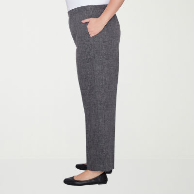 Alfred Dunner Womens Straight Pull-On Pants