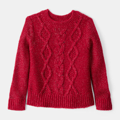Carter's Toddler Girls Round Neck Long Sleeve Pullover Sweater