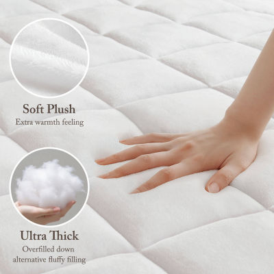 Madison Park Cloud Soft Plush Waterproof Quilted Mattress Pad