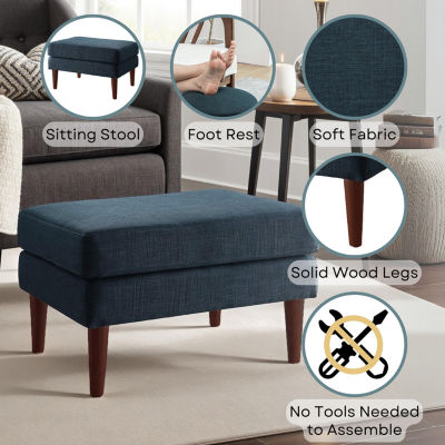 Marlow Mid Century Ottoman