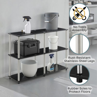 Designs2Go No Tools Console Table with Shelves