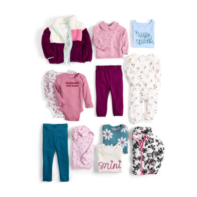 Okie Dokie Baby Girls Fleece Hooded Lightweight Jacket