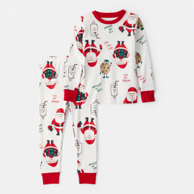 Carter's Family Matching Santa Toddler Unisex Rib Round Neck Long Sleeve 2-pc. Pajama Sets