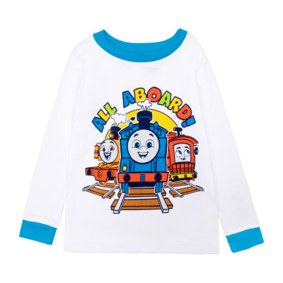 Toddler Boys Thomas and Friends Crew Neck Long Sleeve 4-pc. Pajama Set