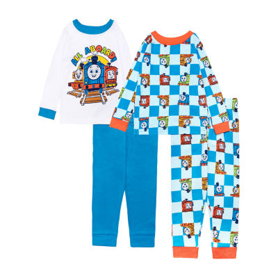 Toddler Boys Thomas and Friends Crew Neck Long Sleeve 4-pc. Pajama Set