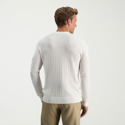 Haggar Mens Crew Neck Long Sleeve Pullover Sweater