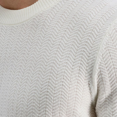 Haggar Mens Crew Neck Long Sleeve Pullover Sweater