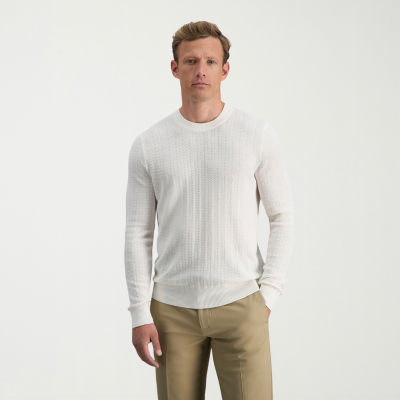 Haggar Mens Crew Neck Long Sleeve Pullover Sweater