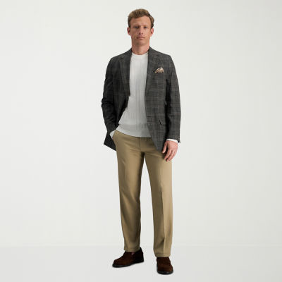 Haggar Mens Crew Neck Long Sleeve Pullover Sweater