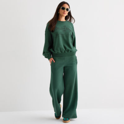 Arizona Womens Juniors Crew Neck Long Sleeve Sweatshirt