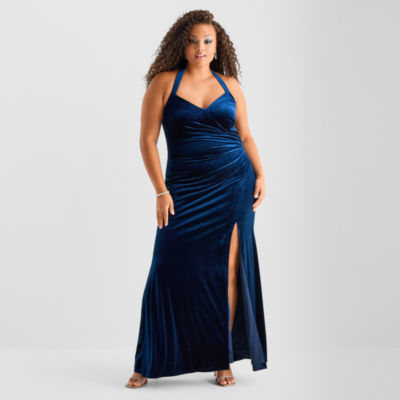 Bob Mackie Womens Plus Sleeveless Evening Gown