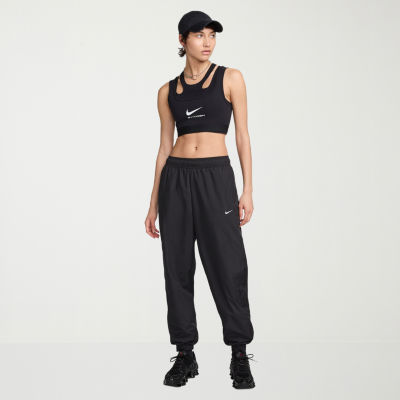 Nike Womens Drawstring Waist Lightweight Cinched Mid Rise Loose Fit Active Jogger Pant