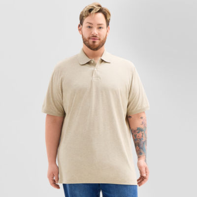 St. John's Bay Premium Stretch Big and Tall Mens Classic Fit Short Sleeve Polo Shirt