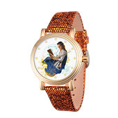 Disney Alice in Wonderland Womens Black Leather Strap Watch Wds000356 -  JCPenney