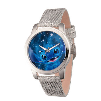 Disney Lilo and Stitch Women's Simulated Leather Rosegold Watch