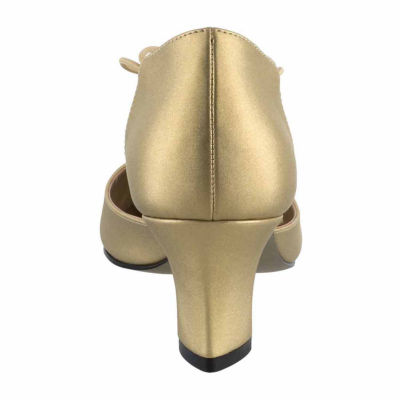 Easy Street Moonlight Womens Pointed Cone Heel Pumps