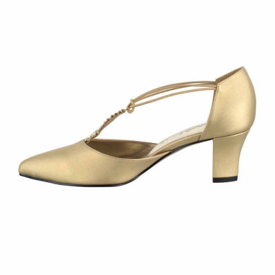 Easy Street Moonlight Womens Pointed Cone Heel Pumps