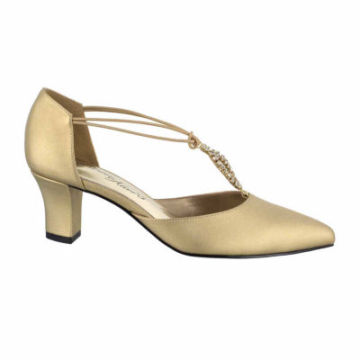 Easy Street Moonlight Womens Pointed Cone Heel Pumps