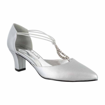 Easy Street Moonlight Womens Pointed Closed Toe Cone Heel Pumps