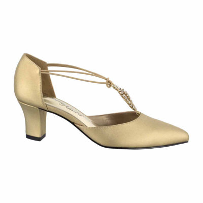 Easy Street Moonlight Womens Pointed Cone Heel Pumps