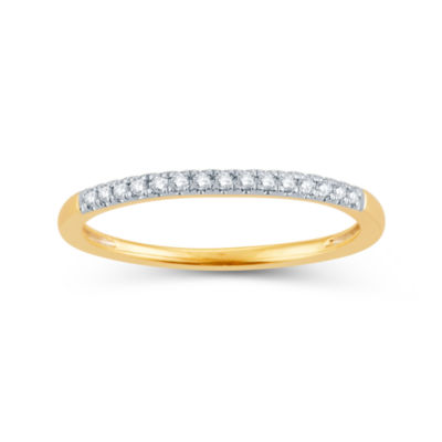 Womens Diamond Accent Natural White Diamond 14K Gold Wedding Band