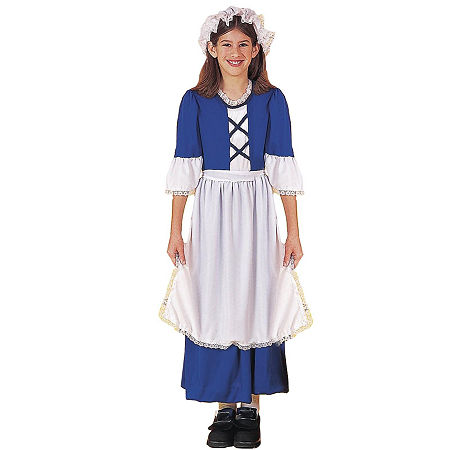 Little & Big Girls Little Colonial 3-pc. Costume, Medium (7-10), Blue