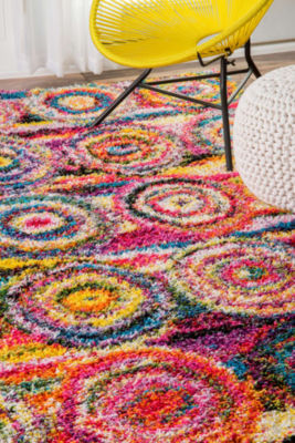 nuLoom Kindra Circles Shaggy Rug