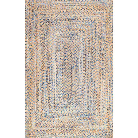nuLoom Hand Braided Eliz Jute Rug, One Size, Blue -  75531780018