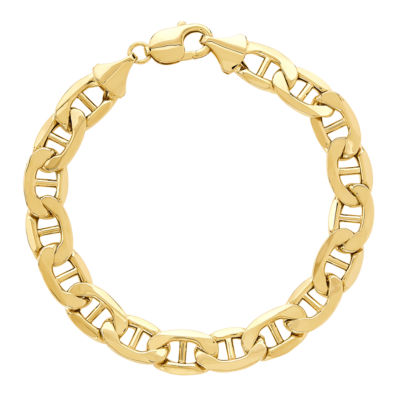 10K Gold 9 Inch Hollow Link Bracelet
