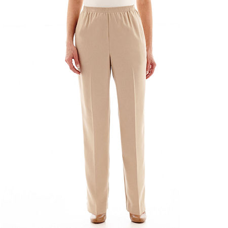  Alfred Dunner Womens Straight Pull-On Pants