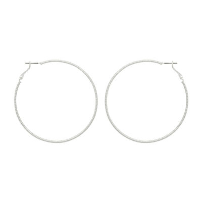 Mixit Gold Tone Textured Hoop Earrings