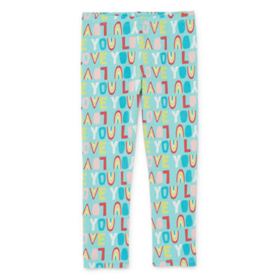 Okie Dokie Toddler Girls Printed Full Length Leggings