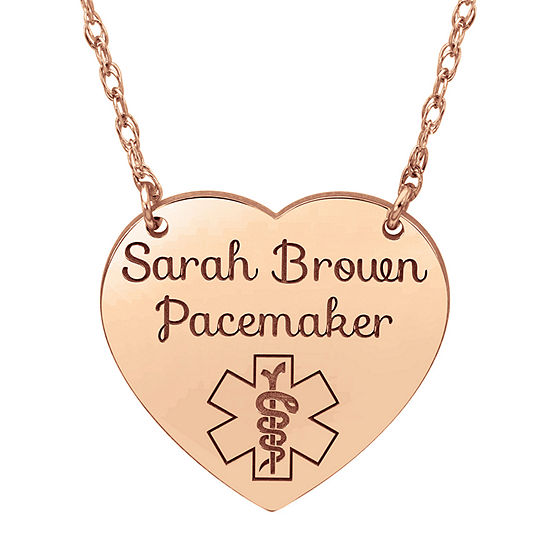 Womens Personalized Gold Pendant Necklace