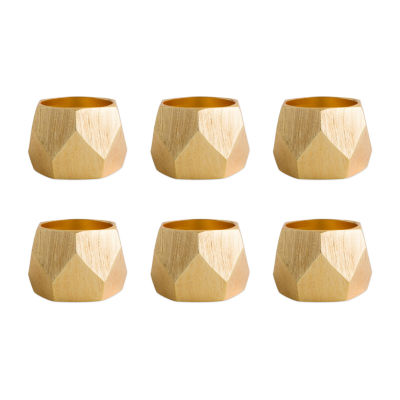 Design Imports Triangle 6-pc. Napkin Rings