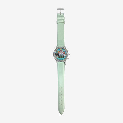 Disney Frozen Unisex Automatic Crystal Accent Blue Leather Strap Watch Fzn4888jc