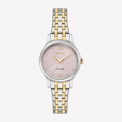Citizen Classic Womens Two Tone Stainless Steel Bracelet Watch Em0897-51x