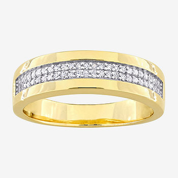 18K Yellow Gold 3.5mm Wide Comfort Fit Wedding Band Ring Size 6
