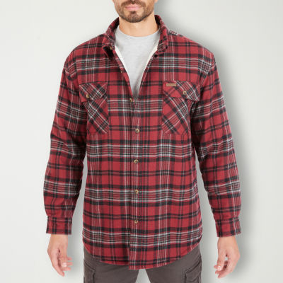 Smiths Workwear Sherpa Flannel Mens Lined Big and Tall Midweight Shirt Jacket