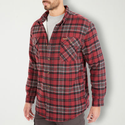 Men's tall quilted store flannel shirt jacket