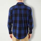 Arizona Big and Tall Mens Hooded Regular Fit Long Sleeve Flannel Shirt -  JCPenney