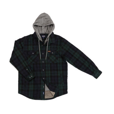 Smiths Workwear Sherpa Flannel Mens Lined Big and Tall Midweight Shirt Jacket