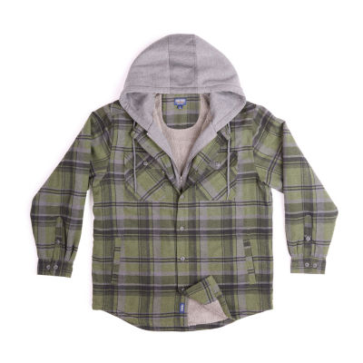 Smiths Workwear Sherpa Flannel Mens Lined Big and Tall Midweight Shirt Jacket