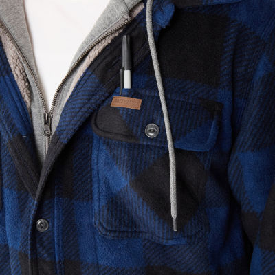 Smiths Workwear Sherpa Microfleece Mens Lined Big and Tall Midweight Shirt Jacket