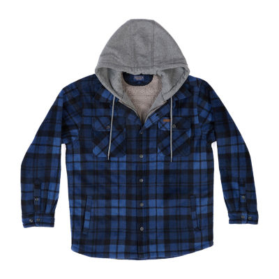 Smiths Workwear Sherpa Microfleece Mens Lined Big and Tall Midweight Shirt Jacket